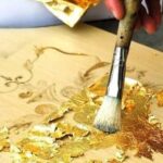 چسب ورق طلا پودر مخمل و دستگاه پاش فلوکان در صدتیک