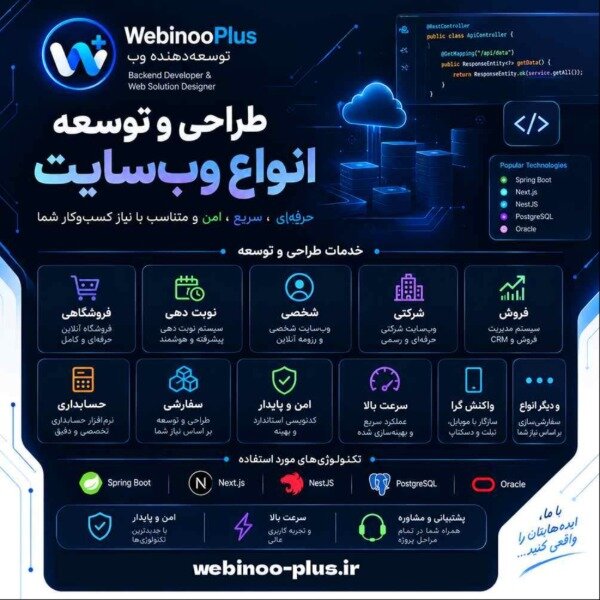 طراحی اختصاصی وب سایت، نرم افزار حسابداری