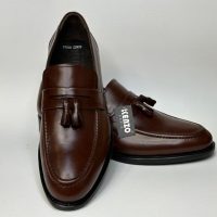 کفش چرم کالج‌ مردانه‌ بی‌ بند منگوله‌دار