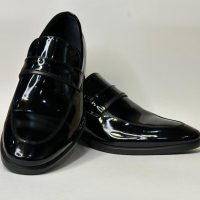 کفش چرم طبیعی مشکی مردانه مجلسی طرح ۱۱۲۹