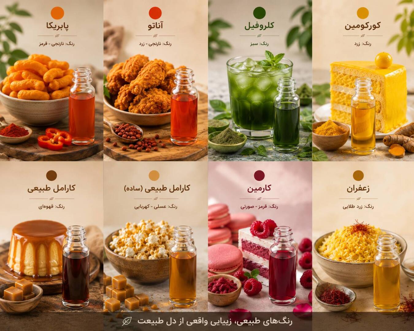 رنگ های طبیعی خوراکی فریر