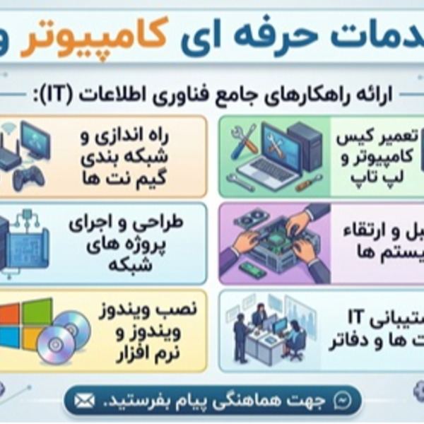 **خدمات تخصصی کامپیوتر و شبکه — مه تک**