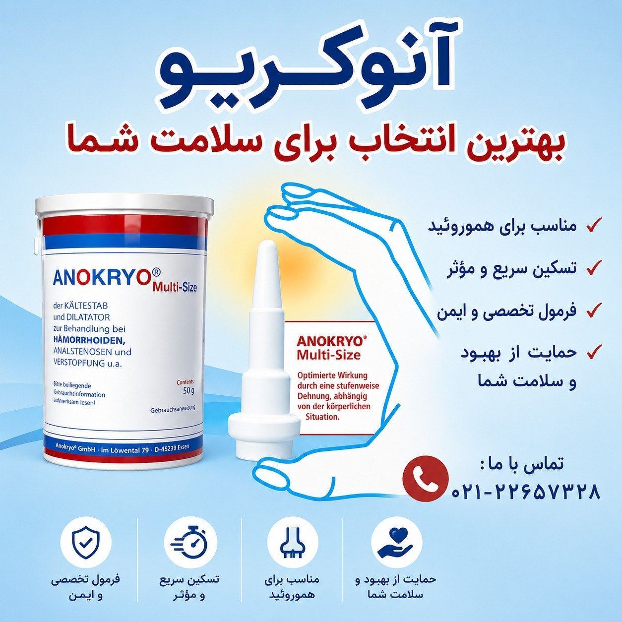 آنوکرایو درمان قطعی همورویید 1و 2 و فیشر 3