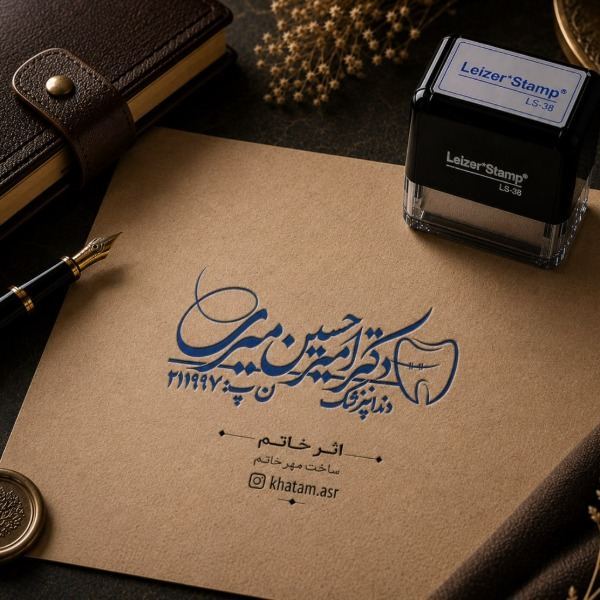 مهر لیزری و ژلاتینی با پایه ی لیزر استامپ